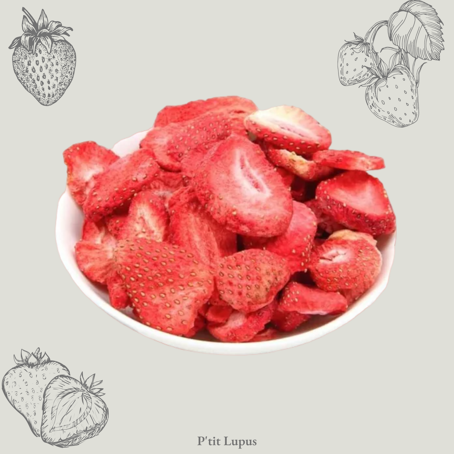 Friandises Lyophilisées - 100% Fraise - 25g