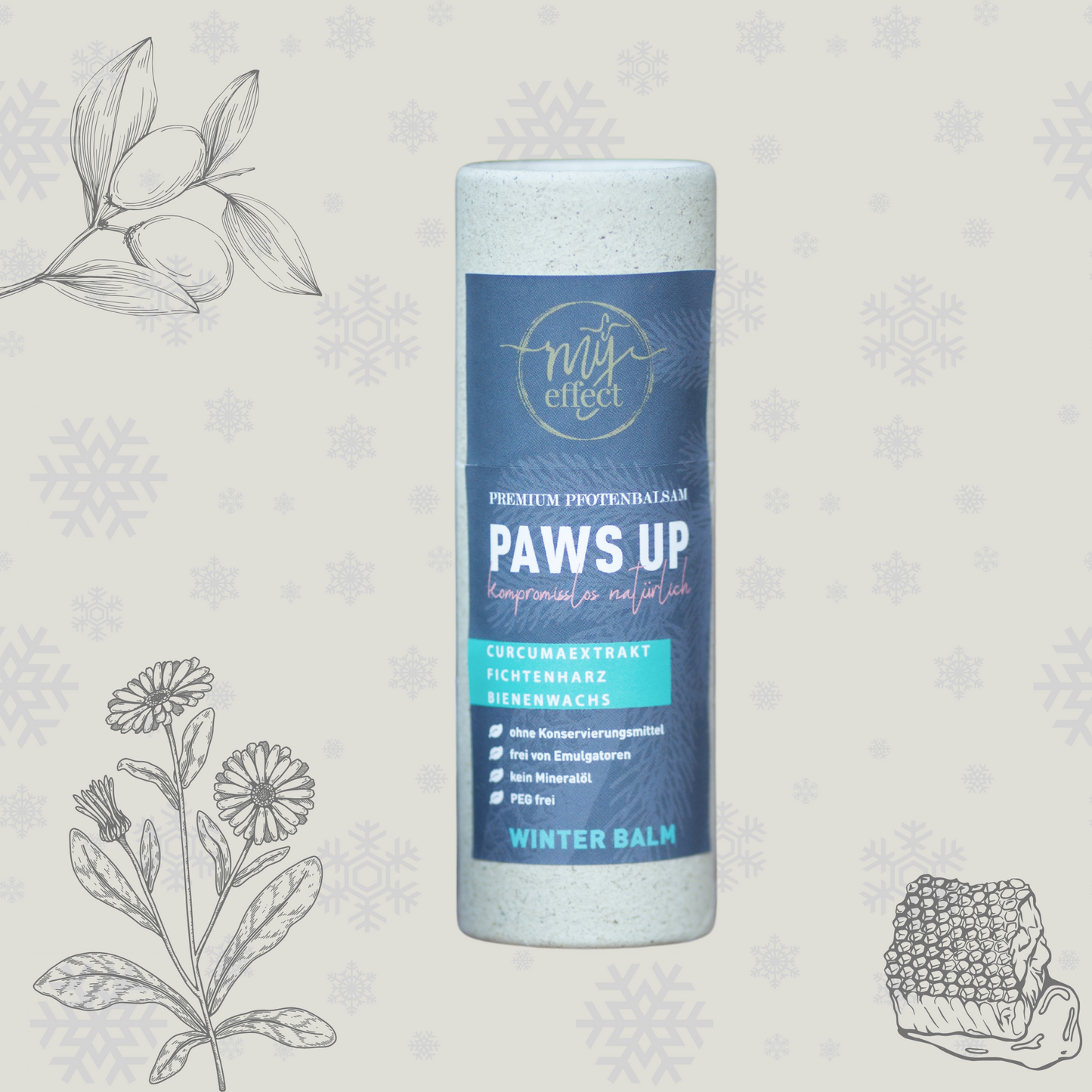 Baume Soins des coussinets 100% naturel - Hiver 50ml
