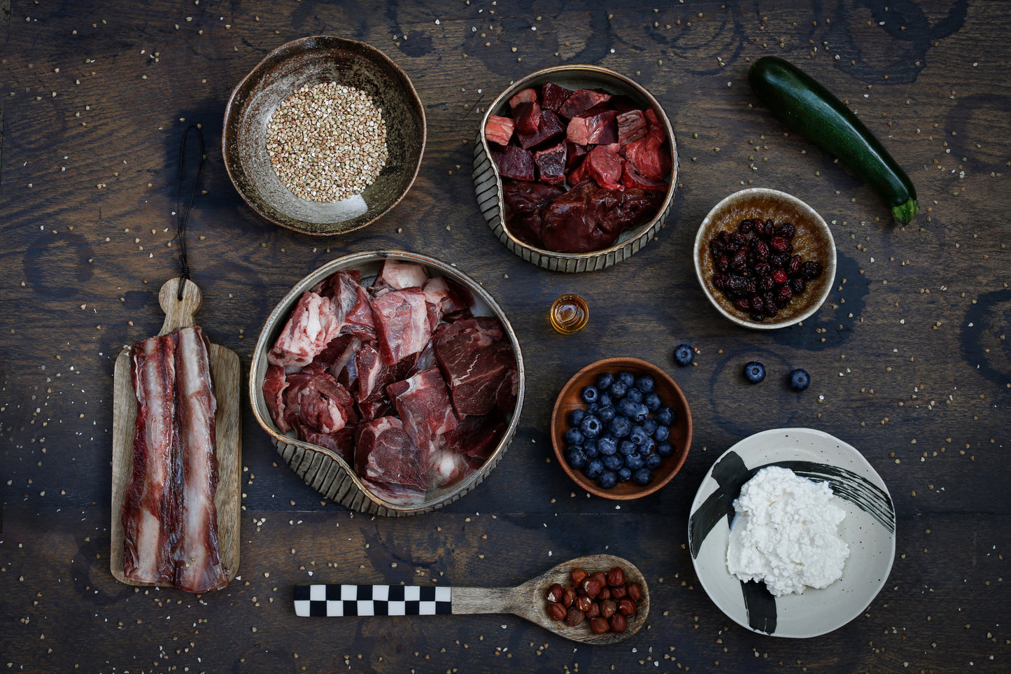 Pâtée à l'Agneau, Sarrasin, Fromage Frais, Baie et Noisette - 100% Naturelle
