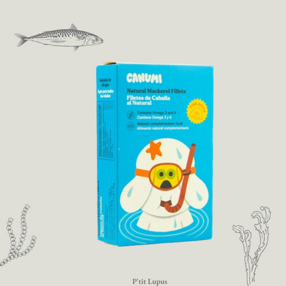 Filet de Maquereau Naturel en Conserve Artisanale de 120g par Canumi