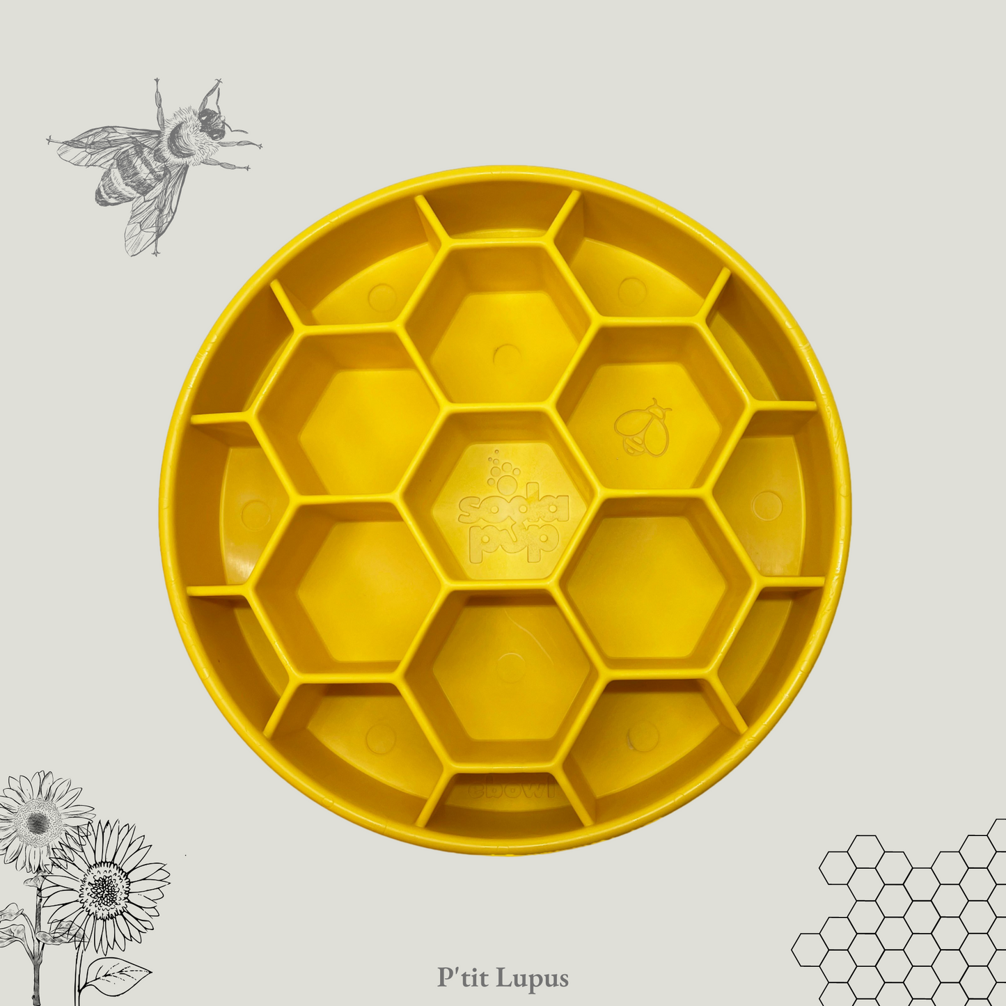 Gamelle d'enrichissement et anti-glouton - Nid D'abeilles